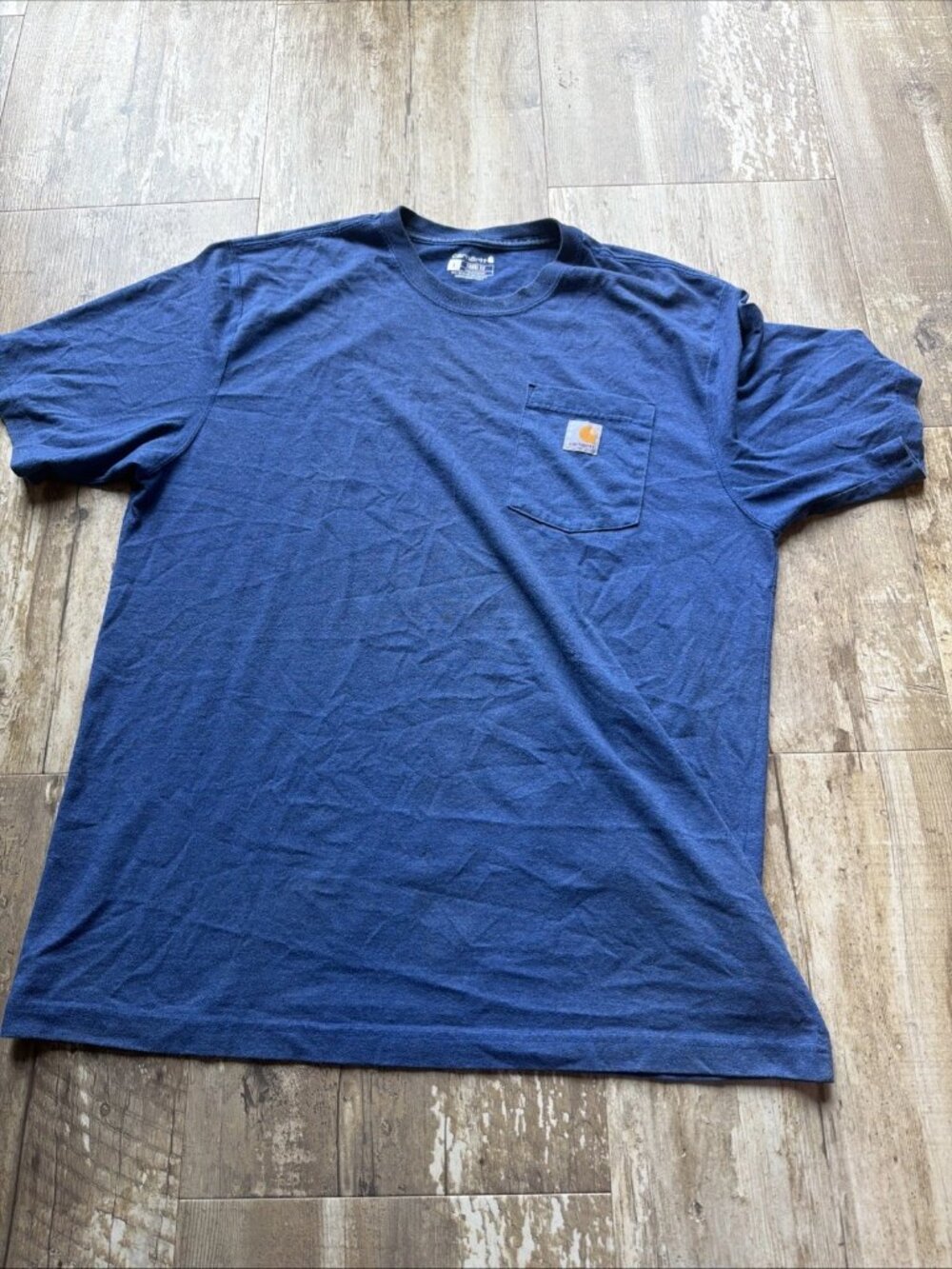 CARHARTT K87-M Pocket Blue T-Shirt Loose Fit Men’s Large